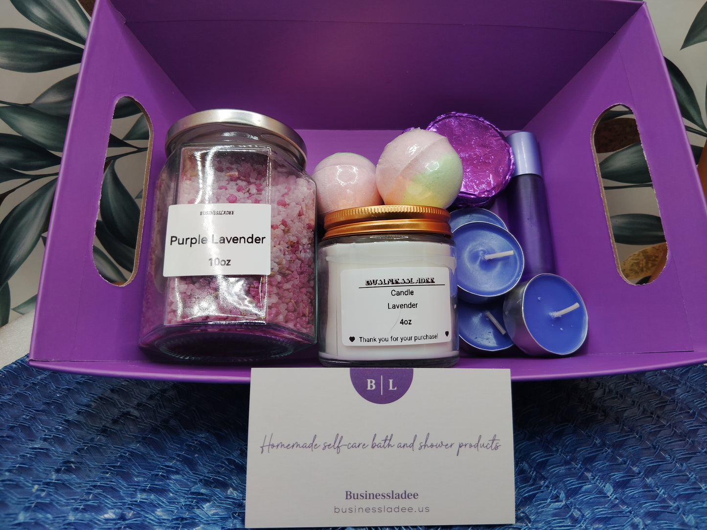 The Large Lavender Basket-Set $50.00