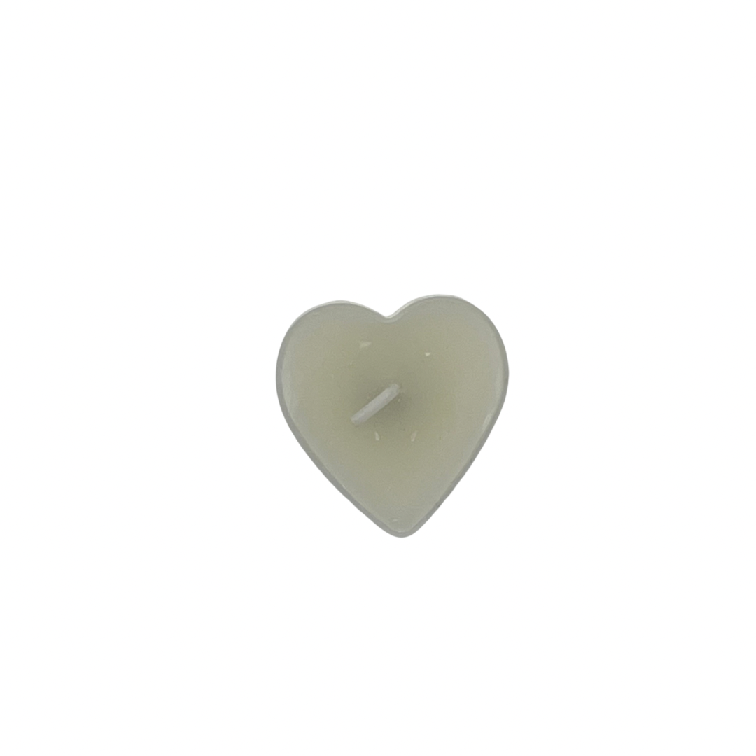 Unscented Heart Candles