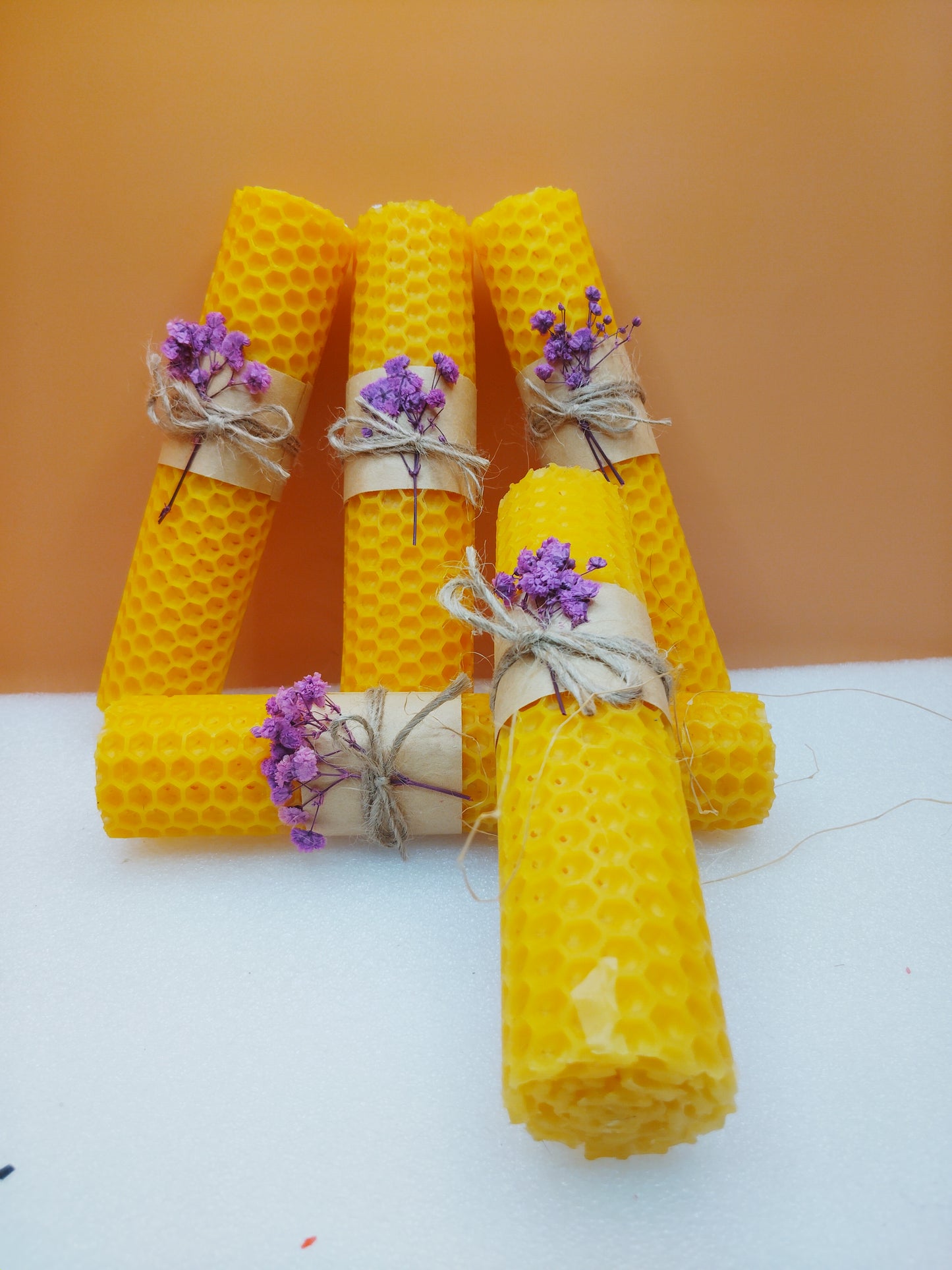 Yellow Pillar Candles
