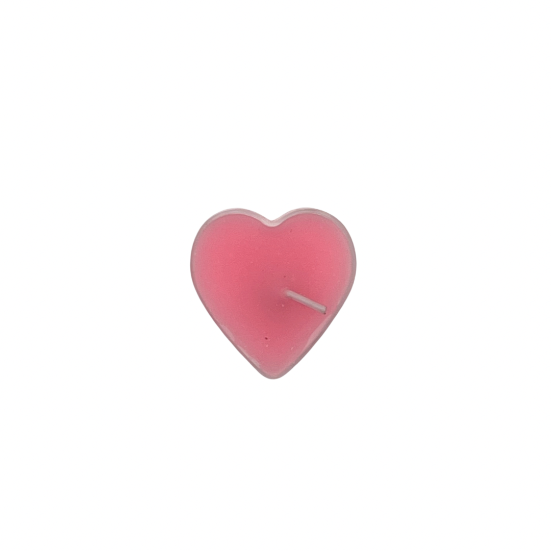 Unscented Heart Candles